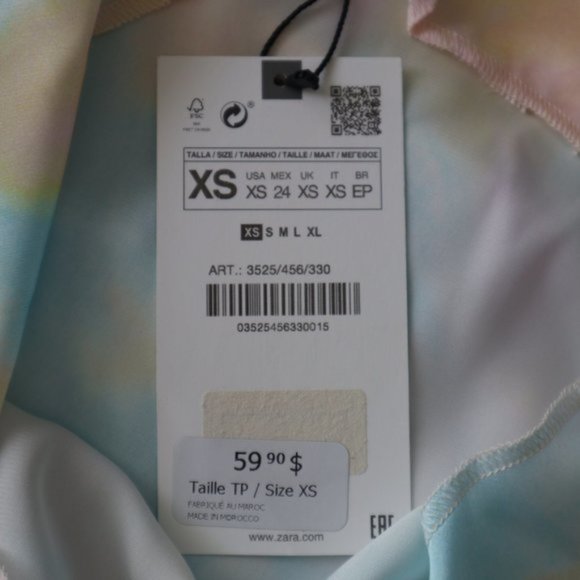 ZARA Tie Dye Slip Dress - Picture 8 of 10